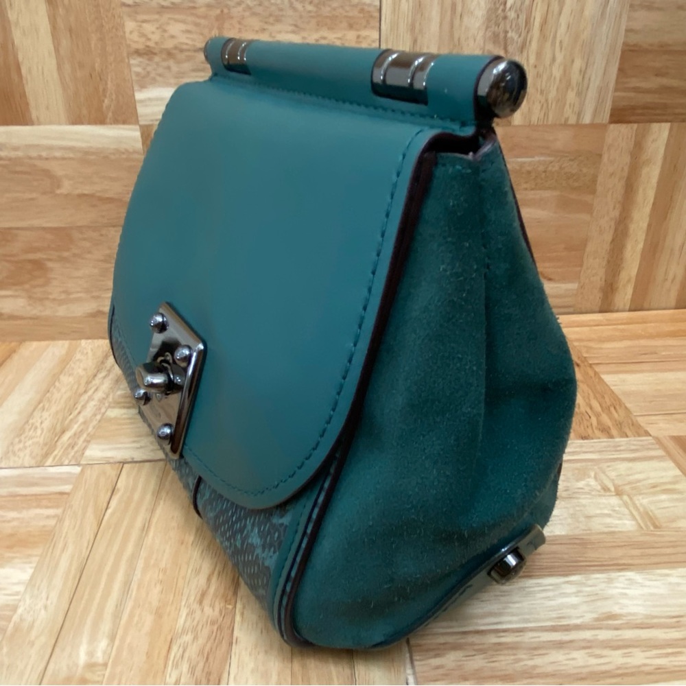 COACH 12086 Green Drifter Snakeskin Top Handle Crossbody Shoulder Bag - Picture 9 of 16